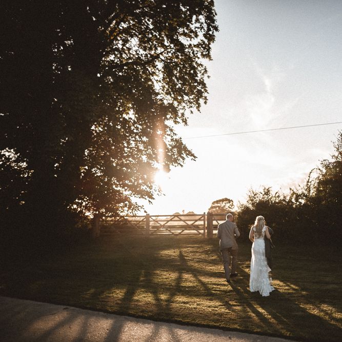 Golden Hour Wedding Couple Portraits