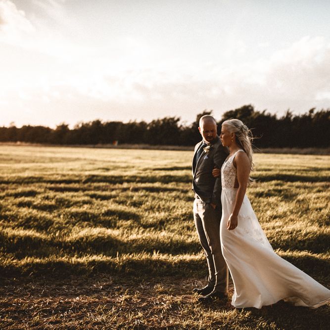Golden Hour Wedding Couple Portraits