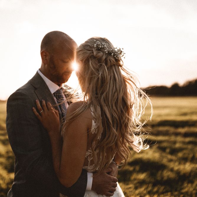 Golden Hour Wedding Couple Portraits