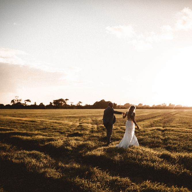 Golden Hour Wedding Couple Portraits
