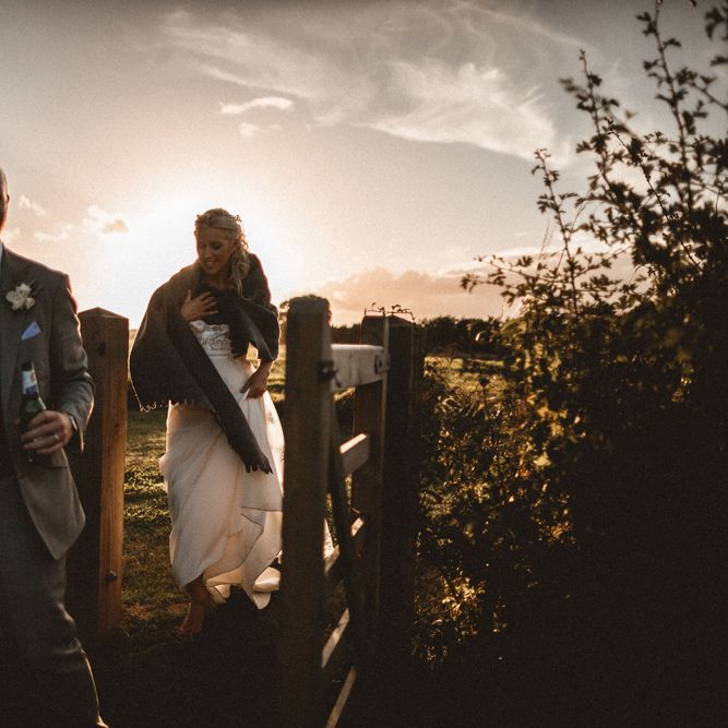 Golden Hour Wedding Couple Portraits
