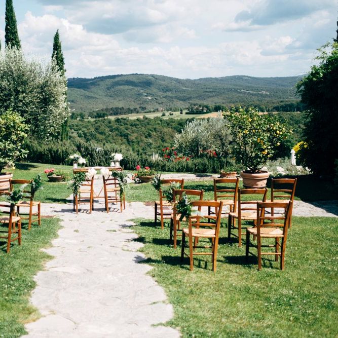 Aisle & Altar | Outdoor Intimate Wedding at Casa Cornacchi in Tuscany, Italy | Dale Weeks Photography