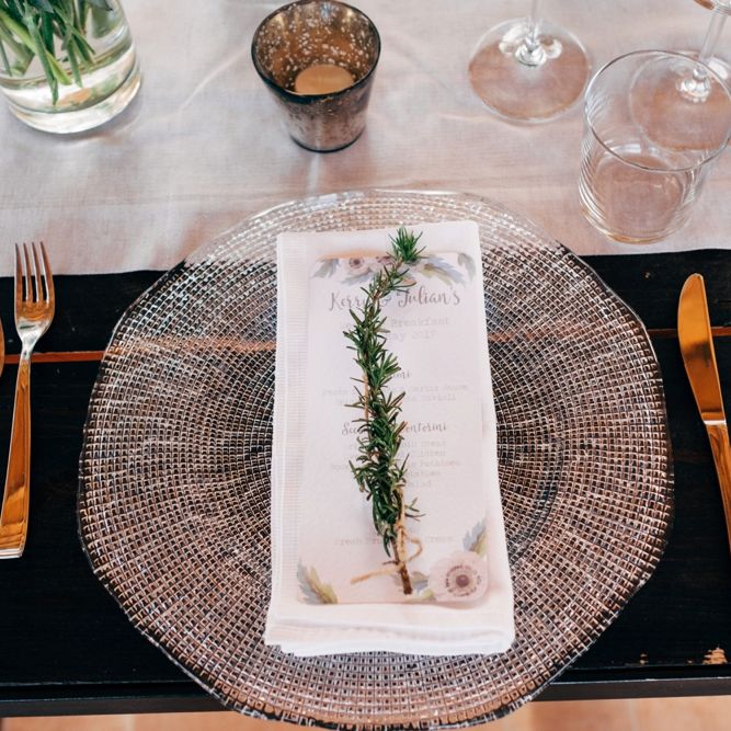Place Setting | Table Scape | Outdoor Intimate Wedding at Casa Cornacchi in Tuscany, Italy | Dale Weeks Photography