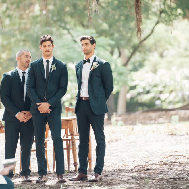 Groomsmen at the Outdoor Altar