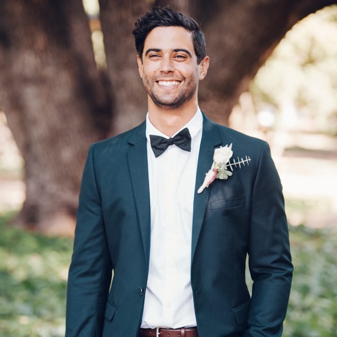 Groom in Tuxedo & Bow Tie
