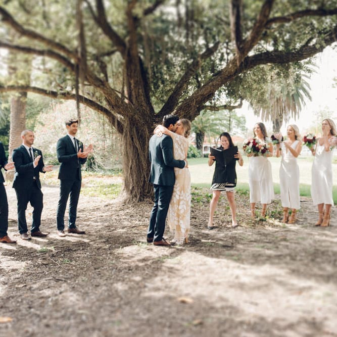 Wedding Ceremony under a tree