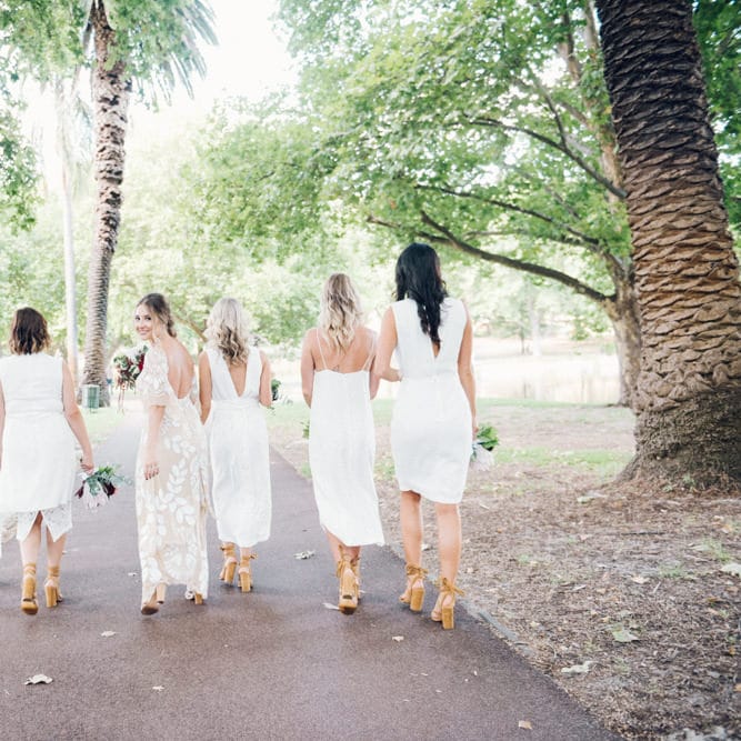 White Boho Bridesmaid Dresses