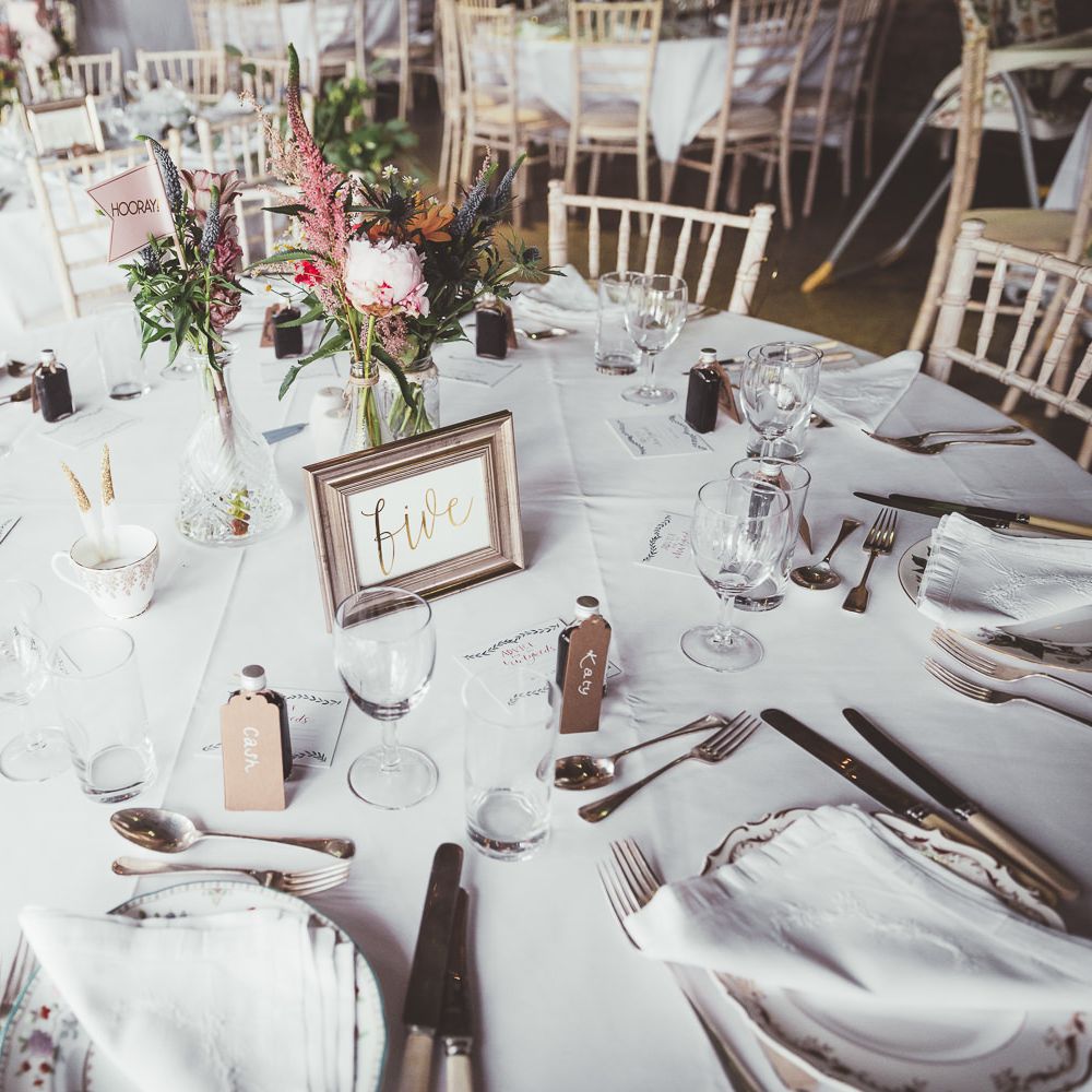 Wedding Breakfast Table Set Up