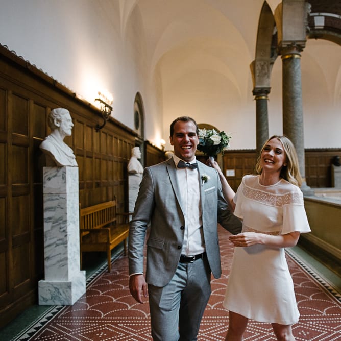 Stylish City Hall, Copenhagen, Elopement by Rochelle Coote Photography