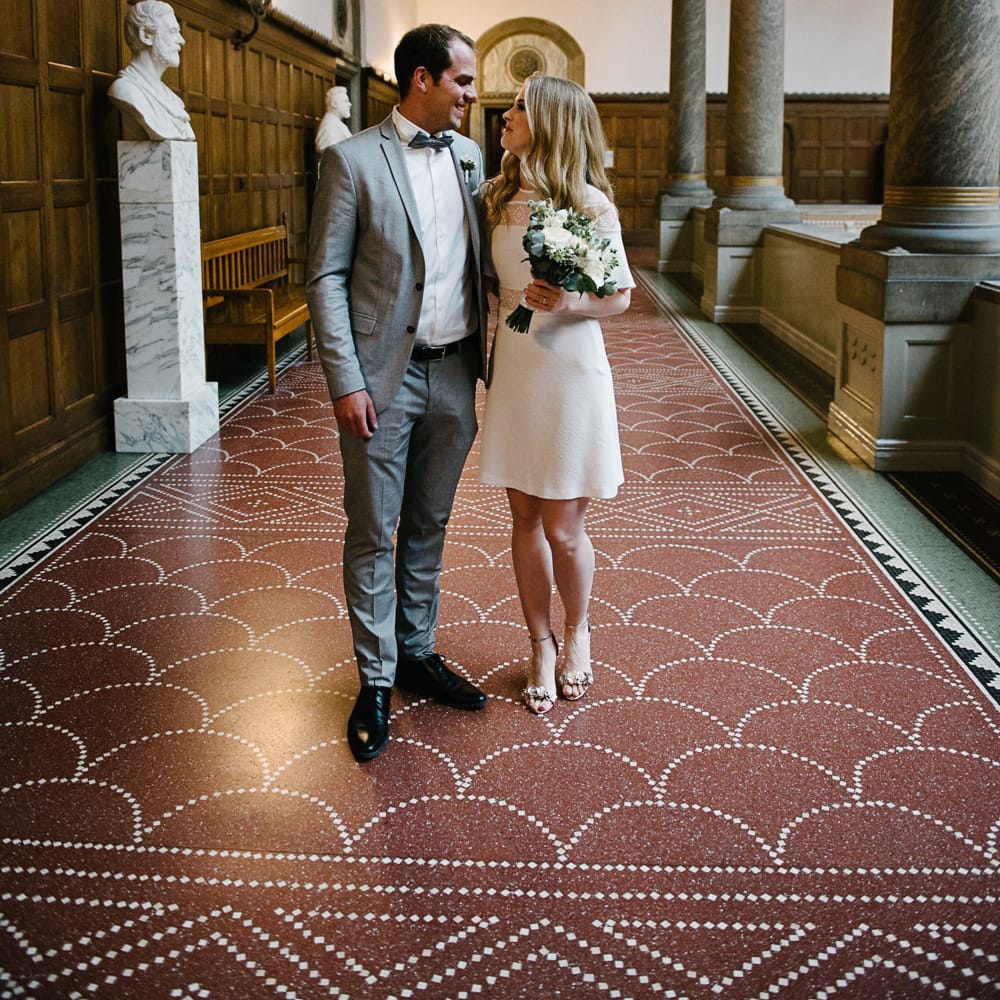 Stylish City Hall, Copenhagen, Elopement by Rochelle Coote Photography