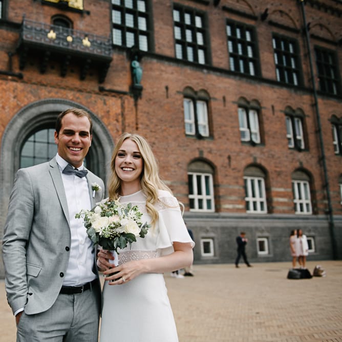Stylish City Hall, Copenhagen, Elopement by Rochelle Coote Photography