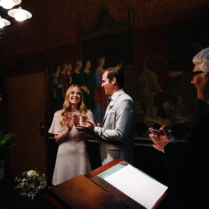 Stylish City Hall, Copenhagen, Elopement by Rochelle Coote Photography