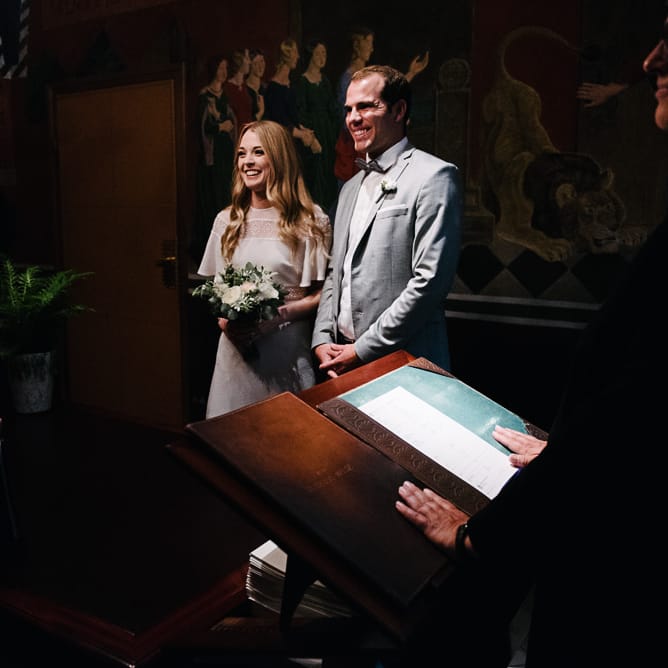 Stylish City Hall, Copenhagen, Elopement by Rochelle Coote Photography