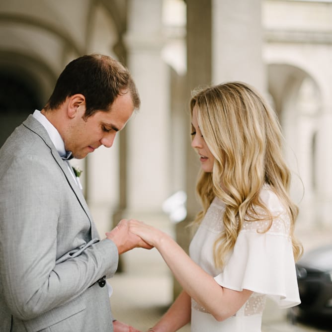 Stylish City Hall, Copenhagen, Elopement by Rochelle Coote Photography