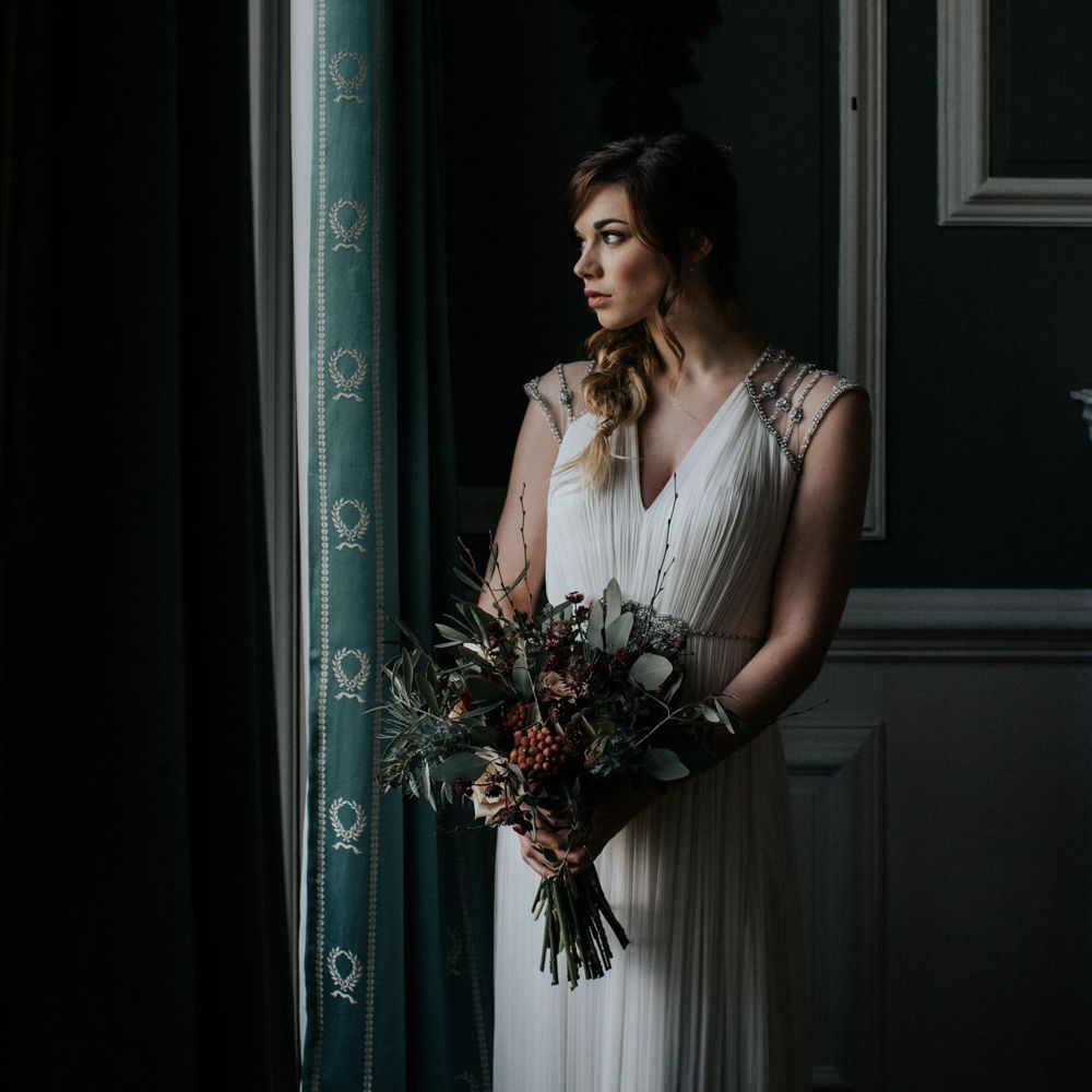 Tallulah by Catherine Deane in Oyster with an Opal Beaded Back