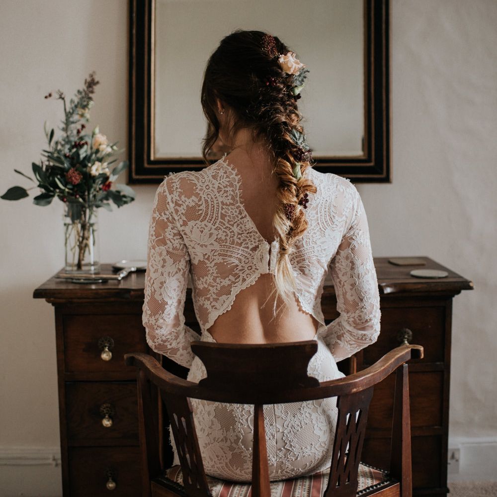 Beverly from the Romantique California Dreamin collection by Claire Pettibone in Ivory with a Nude lining
