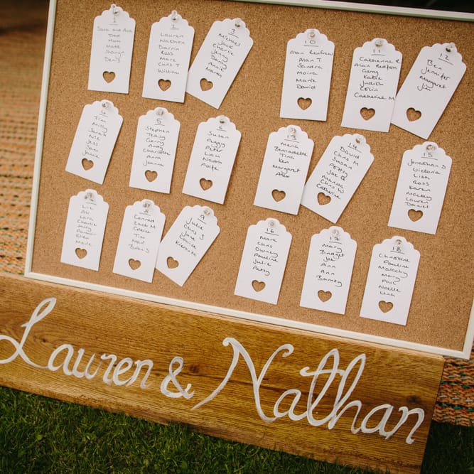 Rustic Table Plan For Wedding