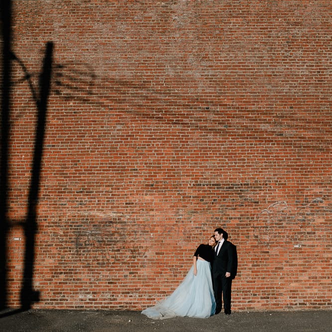 Intimate Elopement In New York City With Bride In Black Sweater And Blue Tulle Skirt And A Ponytail With Images From Forester Fotografos