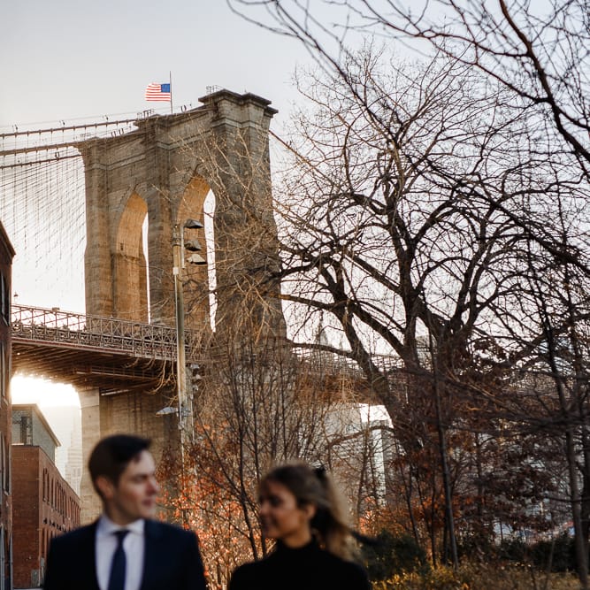 Intimate Elopement In New York City With Bride In Black Sweater And Blue Tulle Skirt And A Ponytail With Images From Forester Fotografos