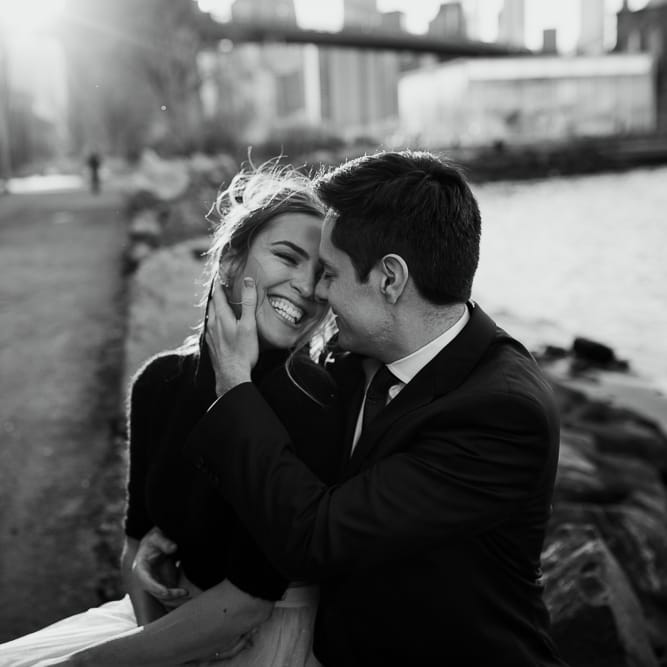 Intimate Elopement In New York City With Bride In Black Sweater And Blue Tulle Skirt And A Ponytail With Images From Forester Fotografos