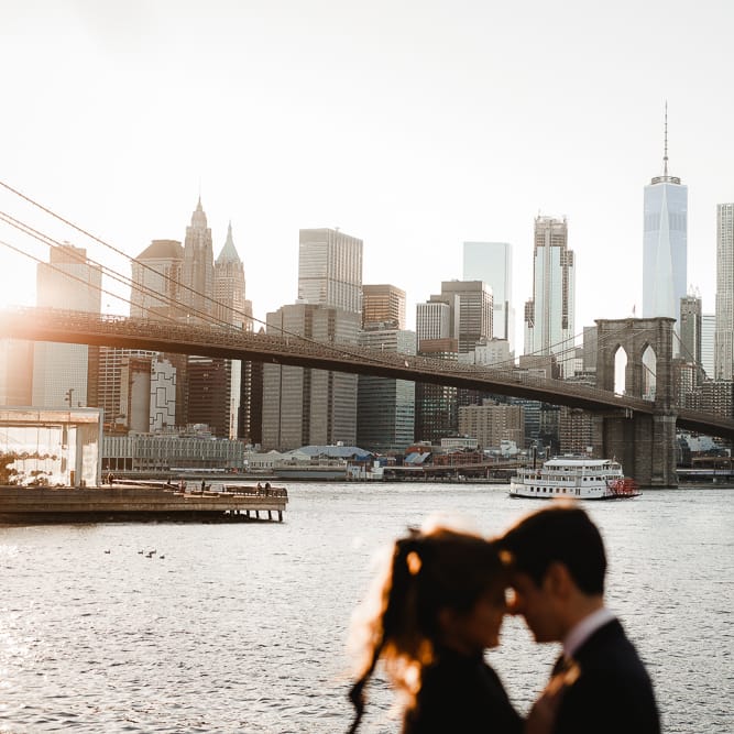 Intimate Elopement In New York City With Bride In Black Sweater And Blue Tulle Skirt And A Ponytail With Images From Forester Fotografos