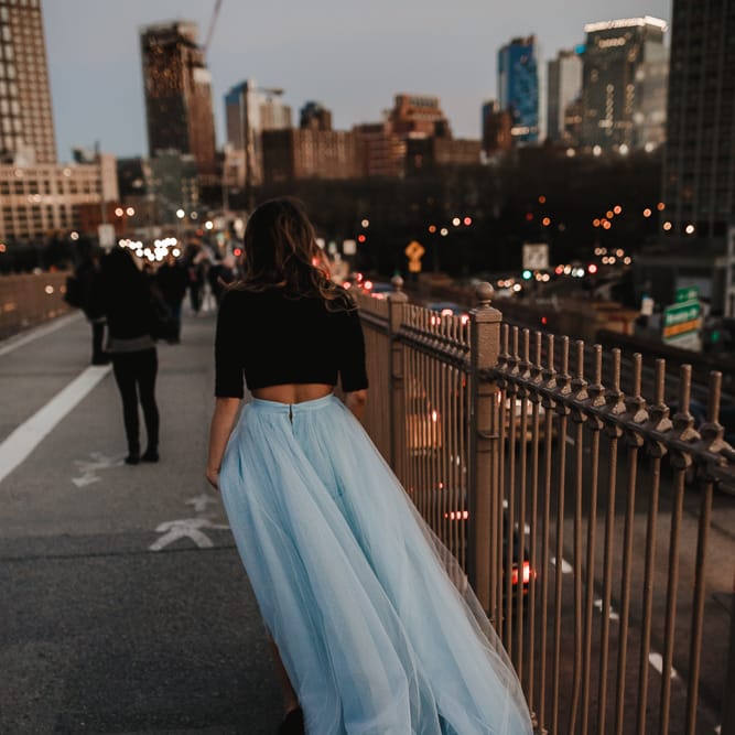 Intimate Elopement In New York City With Bride In Black Sweater And Blue Tulle Skirt And A Ponytail With Images From Forester Fotografos
