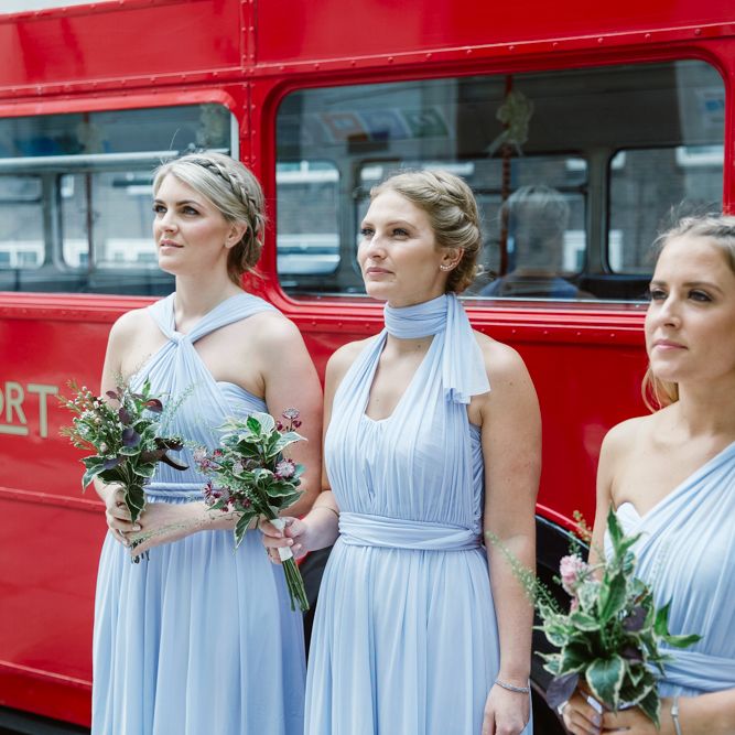 Bridesmaids in Lilac ASOS Bridesmaid Dresses | Bride in Jenny Packham Wedding Dress | Natalie J Weddings