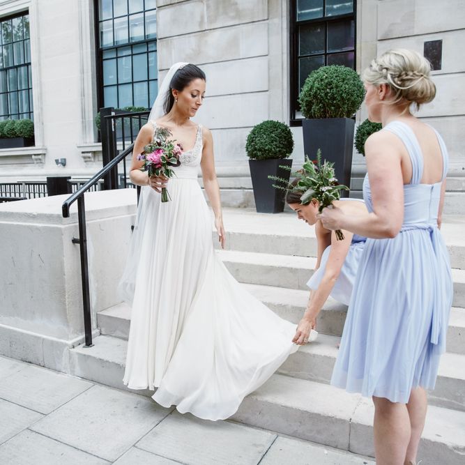 Bride in Jenny Packham Wedding Dress | Natalie J Weddings