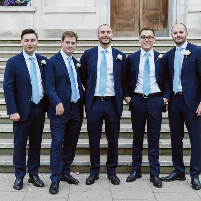 Groomsmen in Suit Supply | Hackney Town Hall Wedding | Natalie J Weddings
