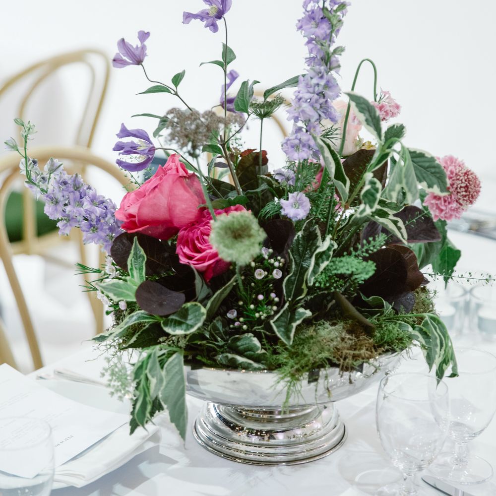 Floral Arrangement | Alva Studios, London Wedding Reception | Natalie J Weddings