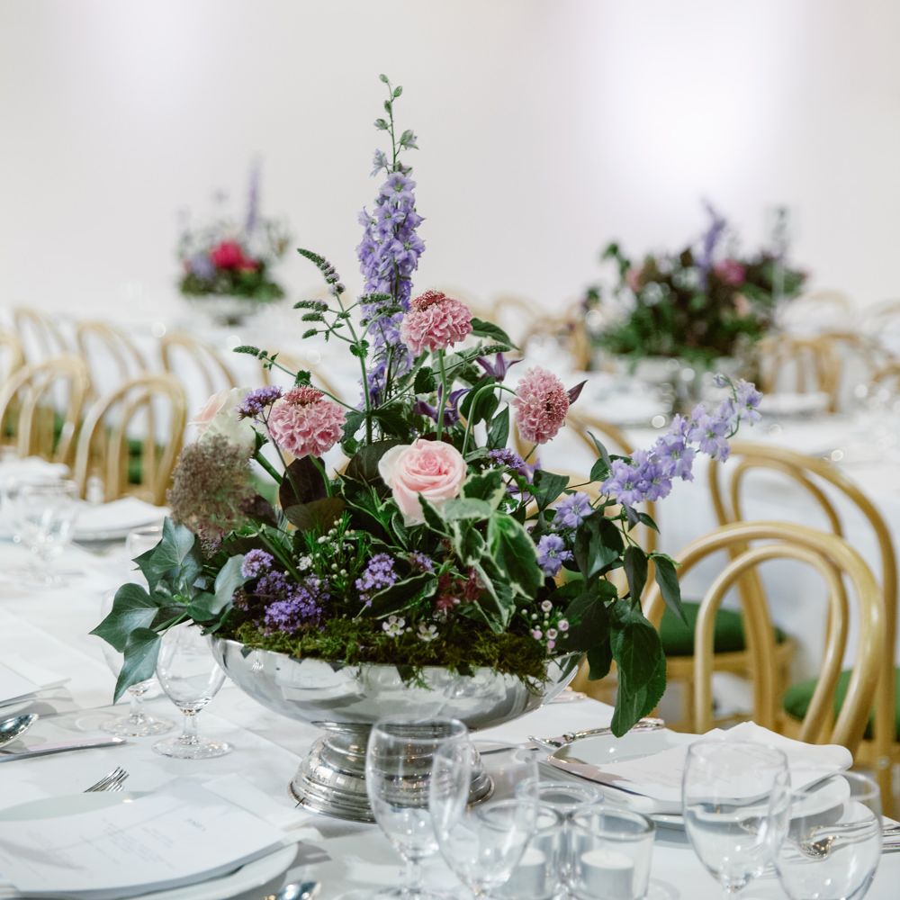 Floral Arrangement | Alva Studios, London Wedding Reception | Natalie J Weddings
