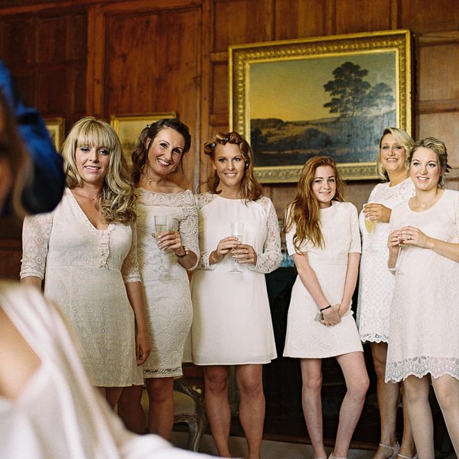 #crowedding Highstree white bridesmaid dresses