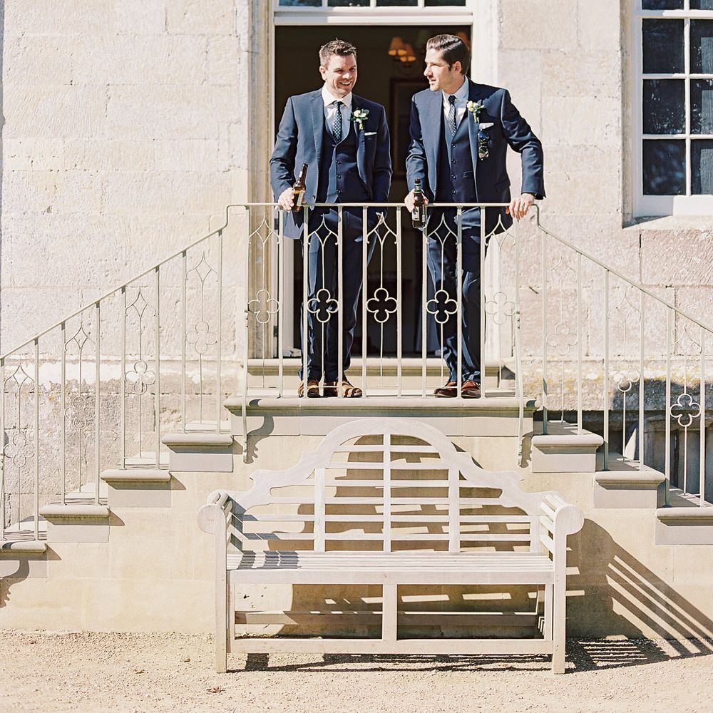 #crowedding Elmore Court Groomsmen in Moss Bross