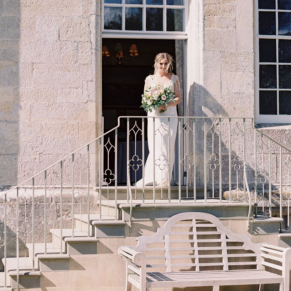#crowedding Elmore Court Outdoor ceremony Anna Campbell gown