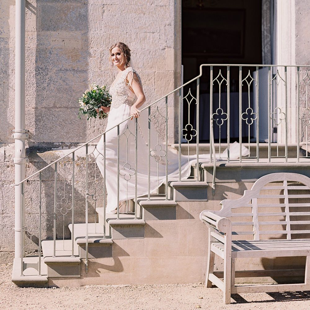 #crowedding Elmore Court Outdoor ceremony Anna Campbell gown
