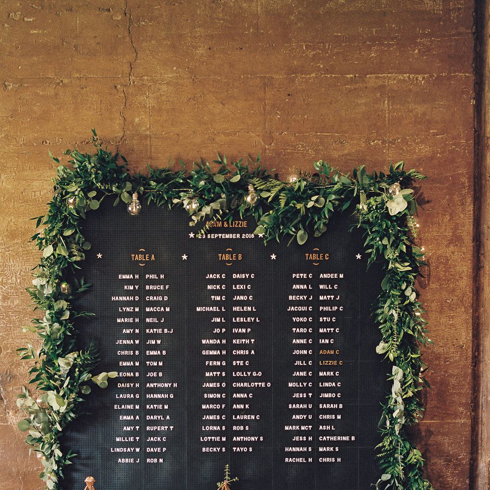 #crowedding Rose & Grey barber board table plan