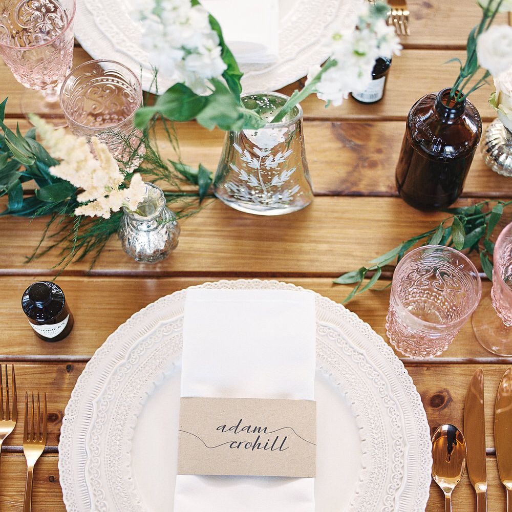 #crowedding Duchess & Butler cutlery, charger plates & Glasswear