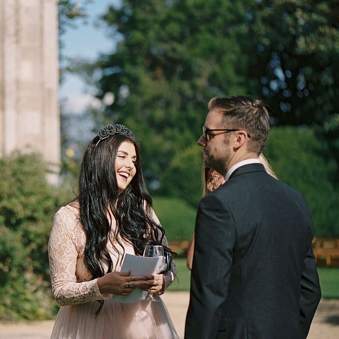 #crowedding Elmore Court outdoor ceremony