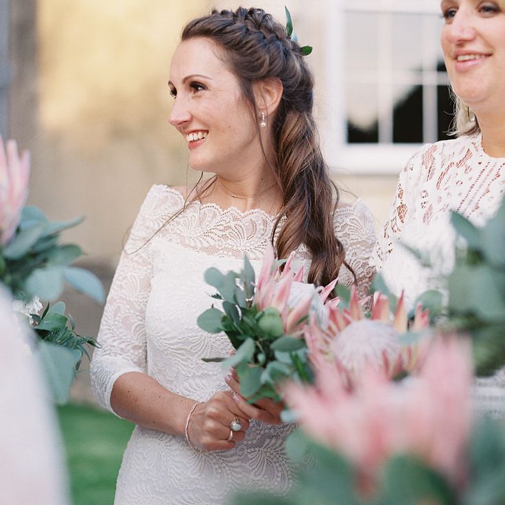 #crowedding Bridesmaids in white high street dresses