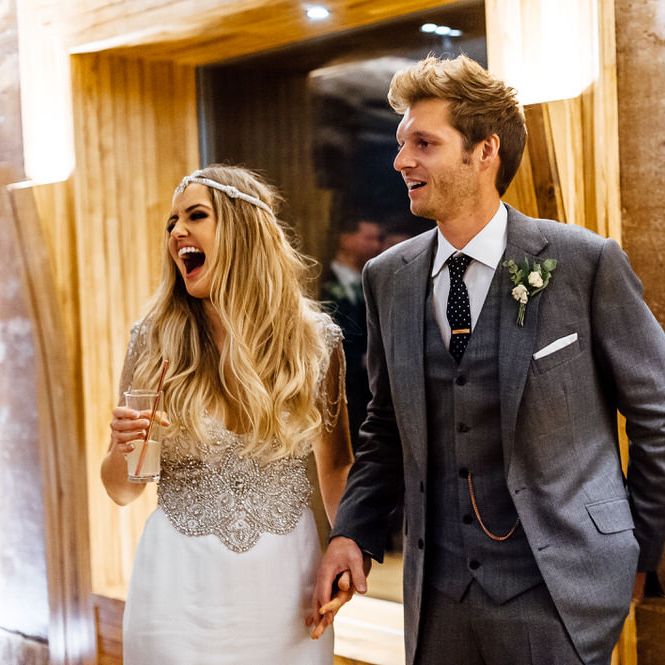 #crowedding Anna Campbell gown Cad & The Dandy suit