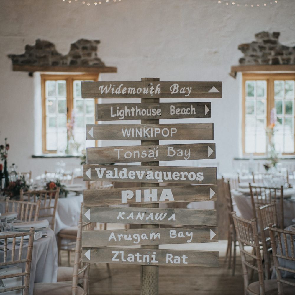 Rustic Wooden Picket Direction Sign