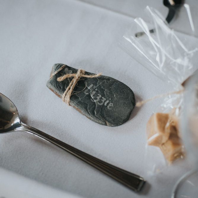 Engraved Pebble Name Place