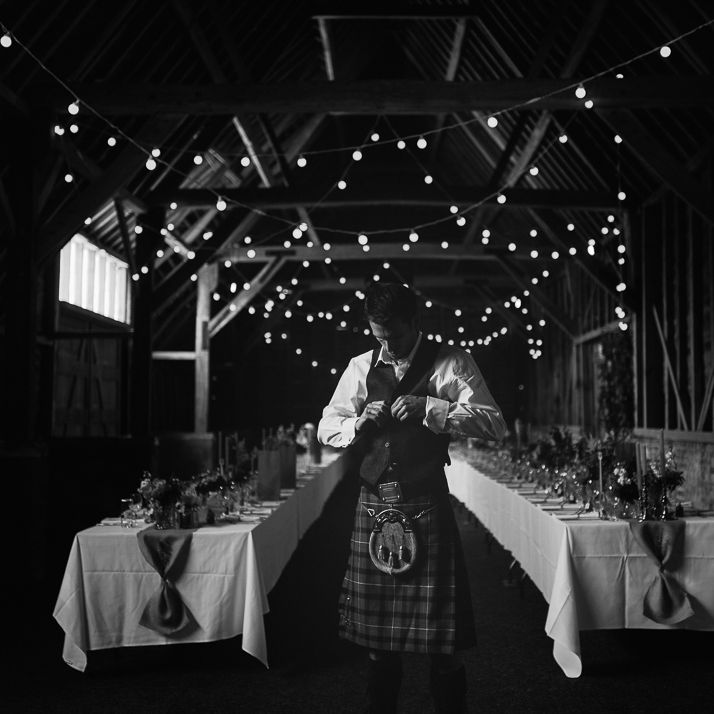 North Hidden Barn with Festoon Lights