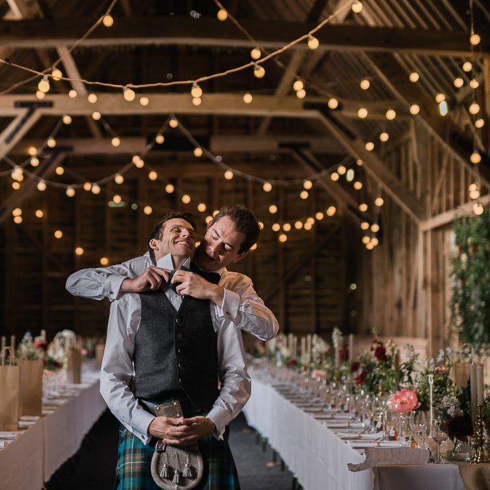 North Hidden Barn with Festoon Lights