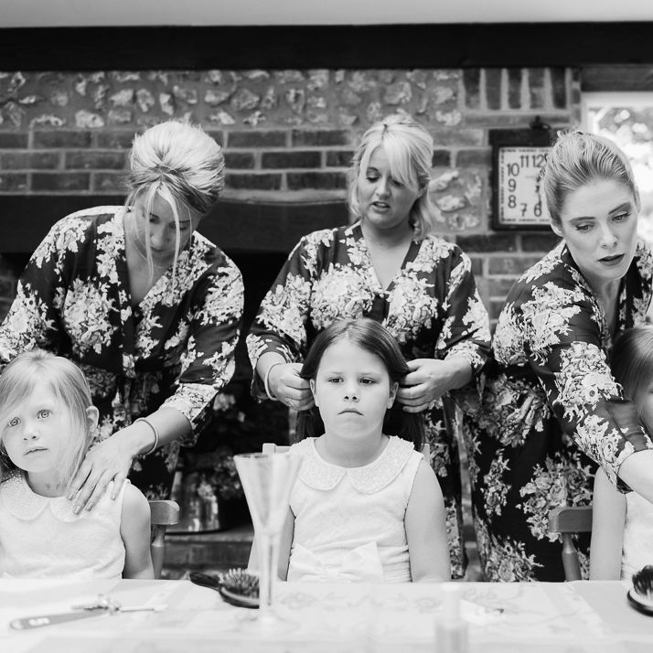 Flower Girls Getting Ready
