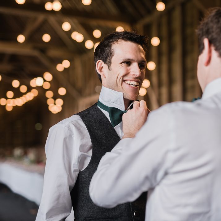 Groom Getting Ready
