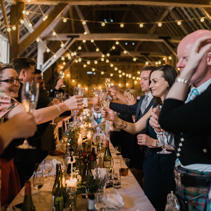 North Hidden Barn For A Rustic Wedding With Festoon Lights