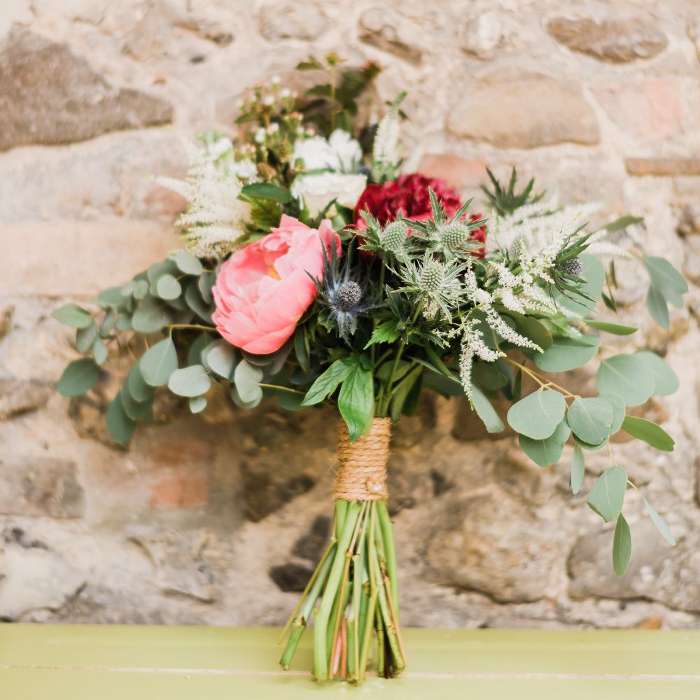 Oversized Wedding Bouquet With Pink Peony