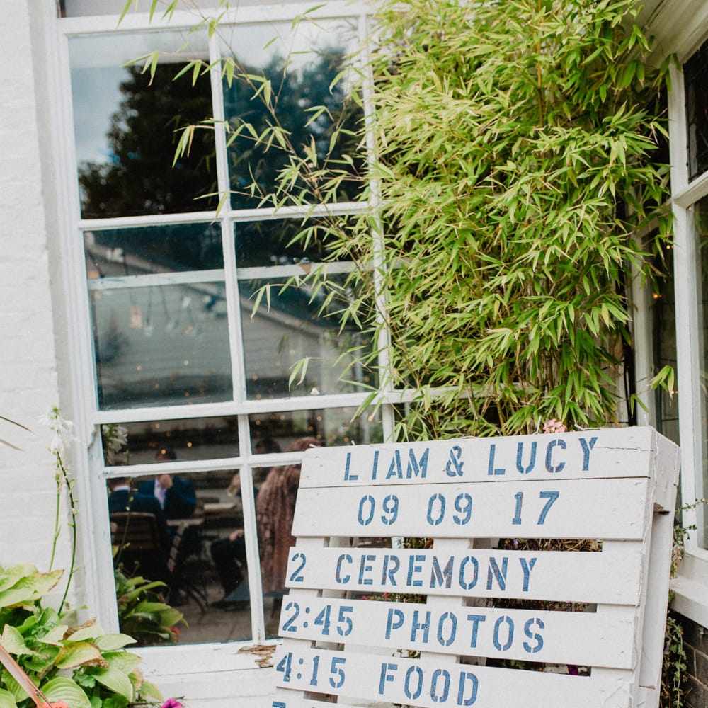 Wooden Palette Wedding Sign