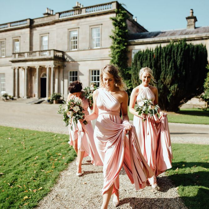 Bridesmaids in Pink Twobirds Dresses | The Lou's Photography